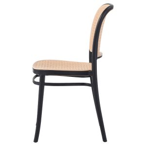 Polypropylene chair Hm5937,02 black with beige seat and backrest 41x49x102hcm
