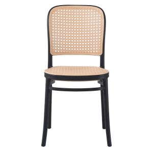 Polypropylene chair Hm5937,02 black with beige seat and backrest 41x49x102hcm