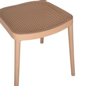 Chair polypropylene Meko, cappuccino 51x52x80hcm Hm5934,03