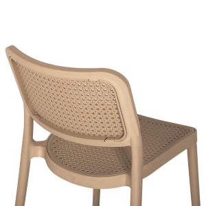Chair polypropylene Meko, cappuccino 51x52x80hcm Hm5934,03