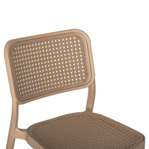 Chair polypropylene Meko, cappuccino 51x52x80hcm Hm5934,03