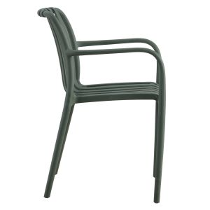 Polypropylene chair Tippy dark olive 55x55x81hcm Hm5940