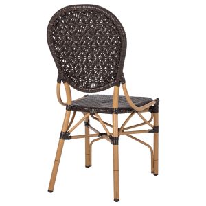 Rattan and aluminum chair imitating bamboo Hm5925.01 47x58x95hcm