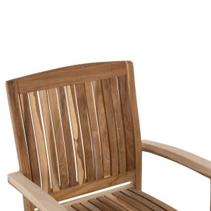 Dart Hm9781 Armchair Made of Teak Wood 61x59.5x91cm