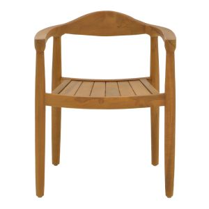 Стол с подлакътници Ganny масивно тиково дърво натурално 59x56x71см