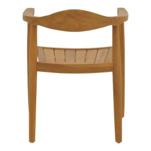 Стол с подлакътници Ganny масивно тиково дърво натурално 59x56x71см