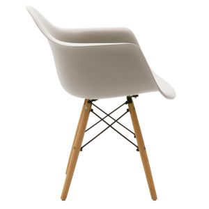Julita Art Wood Propylene Armchair with Gray Seat
