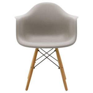 Julita Art Wood Propylene Armchair with Gray Seat