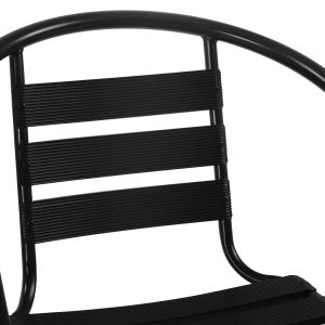 Chair with armrests Laura black metal Hm5037,03 54x59x73cm