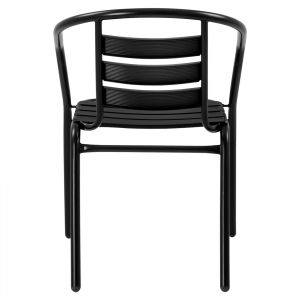 Chair with armrests Laura black metal Hm5037,03 54x59x73cm
