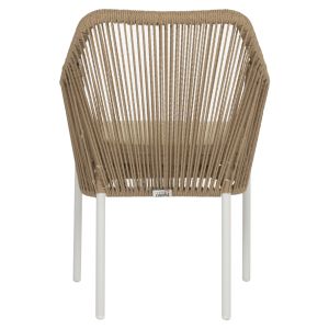 Chair with armrests aluminum and rope Hm5855,01 56x66x82