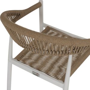 Chair with armrests aluminum and rattan Hm5854,01 55,5x58,5x78