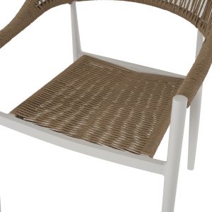 Chair with armrests aluminum and rattan Hm5854,01 55,5x58,5x78