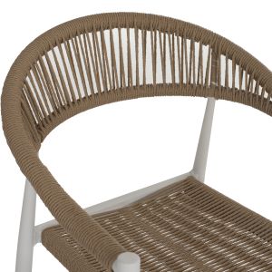 Chair with armrests aluminum and rattan Hm5854,01 55,5x58,5x78