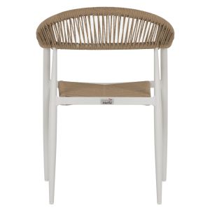 Chair with armrests aluminum and rattan Hm5854,01 55,5x58,5x78