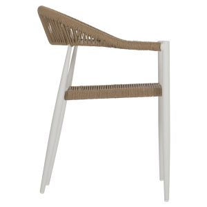 Chair with armrests aluminum and rattan Hm5854,01 55,5x58,5x78