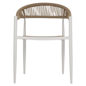 Chair with armrests aluminum and rattan Hm5854,01 55,5x58,5x78