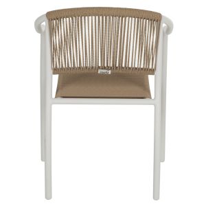 Chair with armrests aluminum and rattan Hm5856,01 57x63x80hcm