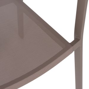 Chair with armrests aluminum and rattan Hm5891,03 56,5x60x78hcm
