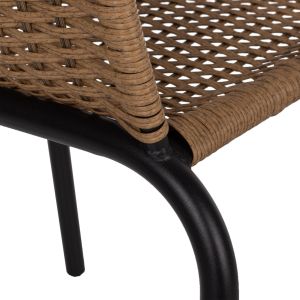 Chair with armrests metal and willow Hm5015,04