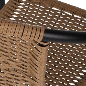 Chair with armrests metal and willow Hm5015,04