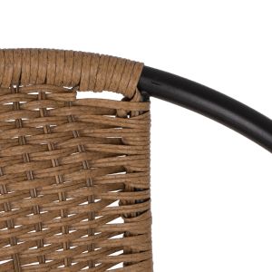 Chair with armrests metal and willow Hm5015,04