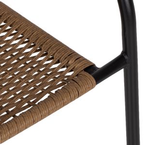 Chair with armrests metal and willow Hm5015,04