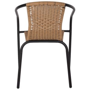 Chair with armrests metal and willow Hm5015,04