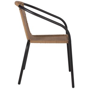 Chair with armrests metal and willow Hm5015,04