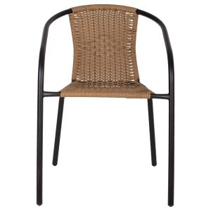 Chair with armrests metal and willow Hm5015,04