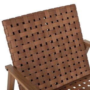 Chair with armrests made of metal imitating wood 63.5x75.5x77hcm Hm5868.01