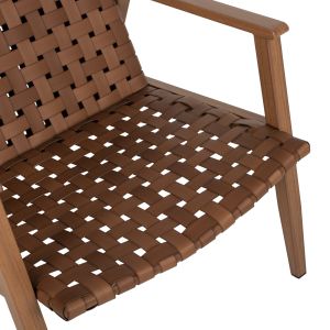 Chair with armrests made of metal imitating wood 63.5x75.5x77hcm Hm5868.01