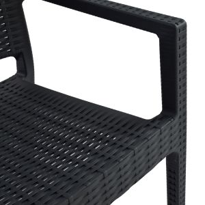 Chair with armrests, polypropylene, dark gray 57x55.5x89cm Hm5134.01