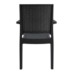 Chair with armrests, polypropylene, dark gray 57x55.5x89cm Hm5134.01