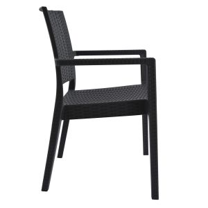 Chair with armrests, polypropylene, dark gray 57x55.5x89cm Hm5134.01