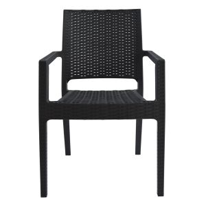 Chair with armrests, polypropylene, dark gray 57x55.5x89cm Hm5134.01