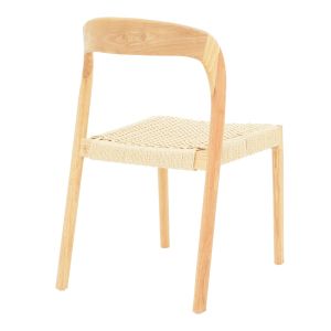 Taurine rope-rubberwood chair in natural color 47x59x78cm