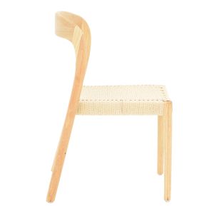 Taurine rope-rubberwood chair in natural color 47x59x78cm