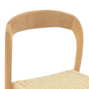 Taurine rope-rubberwood chair in natural color 47x59x78cm