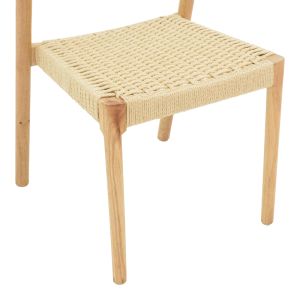 Taurine rope-rubberwood chair in natural color 47x59x78cm