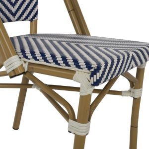 Chair textile and aluminum imitating bamboo Hm5860,02 46x56x88hcm