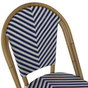 Chair textile and aluminum imitating bamboo Hm5860,02 46x56x88hcm