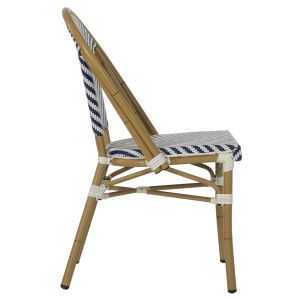 Chair textile and aluminum imitating bamboo Hm5860,02 46x56x88hcm