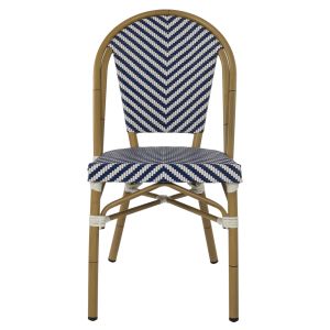 Chair textile and aluminum imitating bamboo Hm5860,02 46x56x88hcm
