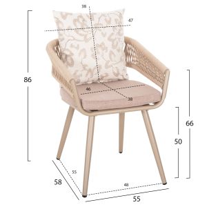 Armchair 56x60x72-87hcm Hm6141