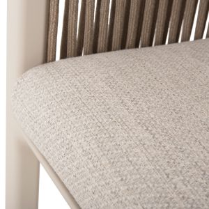 Chair-armchair Ethereal Sm6166 teak wood - polyethylene rubber - olefin 60x63x84 cm.