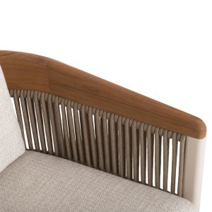 Chair-armchair Ethereal Sm6166 teak wood - polyethylene rubber - olefin 60x63x84 cm.