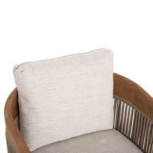 Chair-armchair Ethereal Sm6166 teak wood - polyethylene rubber - olefin 60x63x84 cm.