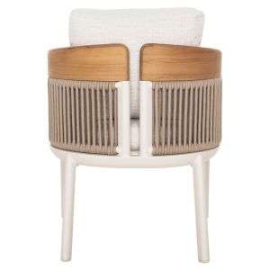 Chair-armchair Ethereal Sm6166 teak wood - polyethylene rubber - olefin 60x63x84 cm.