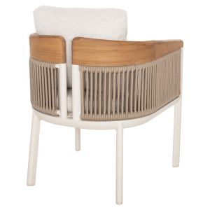 Chair-armchair Ethereal Sm6166 teak wood - polyethylene rubber - olefin 60x63x84 cm.